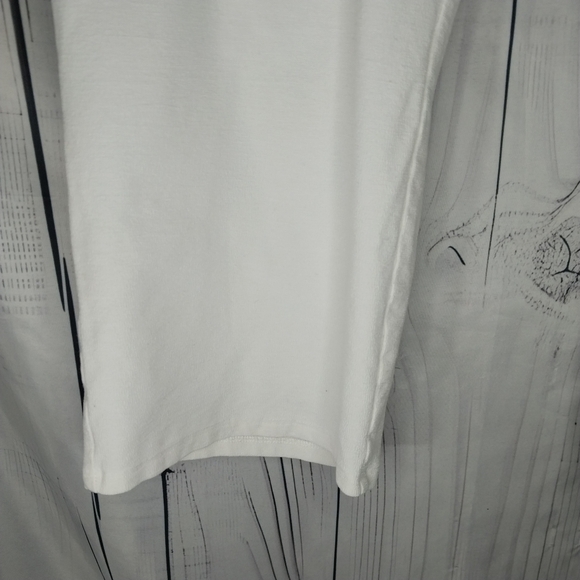 Eileen Fisher White Cropped Pull On Minimalist Casual Travel Pants - Picture 4 of 9